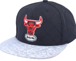 Snapback-Mitchell & Ness Chicago Bulls Diamond Base Hwc Black Snapback -