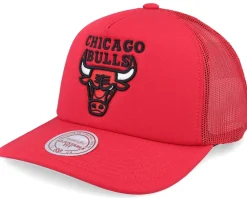 Trucker-Mitchell & Ness Chicago Bulls Evergreen Red Trucker -