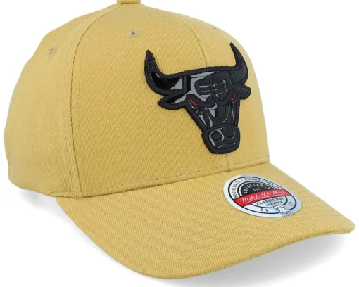 Adjustable-Mitchell & Ness Chicago Bulls Hatstore Exclusive x Champion Logo Beige Adjustable -