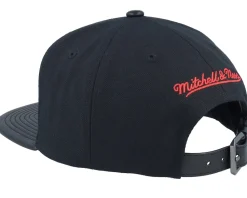 Snapback-Mitchell & Ness Chicago Bulls Hwc /Pu Leather Strapback - Black
