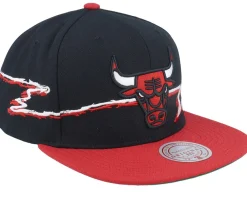 Snapback-Mitchell & Ness Chicago Bulls Life Line Black/Red Snapback -