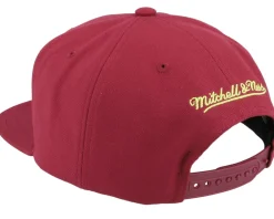 Best Mitchell & Ness Chicago Bulls Merlot Shine Maroon Snapback -