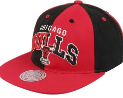 Snapback-Mitchell & Ness Chicago Bulls Pinwheel Of Fortune /Black Snapback - Red