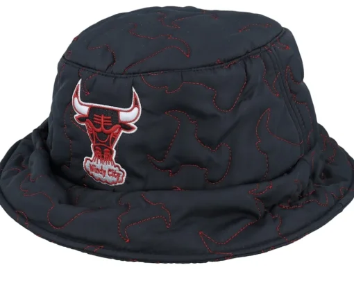 Buckets-Mitchell & Ness Chicago Bulls Quilted Hat Hwc Black Bucket -