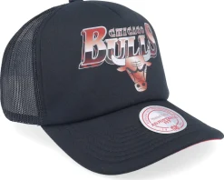 Best Mitchell & Ness Chicago Bulls Rock On Black Trucker -