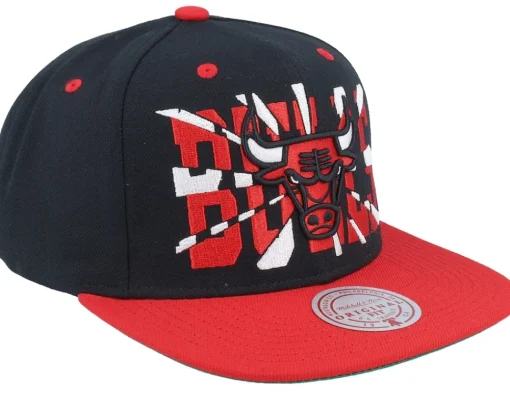 Snapback-Mitchell & Ness Chicago Bulls Shattered /Red Snapback - Black