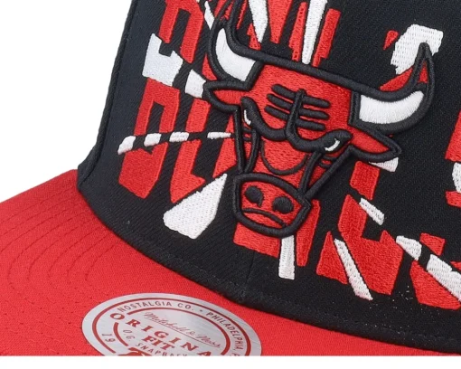 Snapback-Mitchell & Ness Chicago Bulls Shattered /Red Snapback - Black