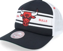 Trucker-Mitchell & Ness Chicago Bulls Sideline /White A-frame Trucker - Black