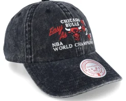 Best Mitchell & Ness Chicago Bulls Stone Washed Champions Dad Cap - Black