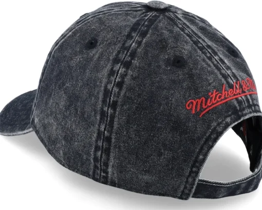 Best Mitchell & Ness Chicago Bulls Stone Washed Champions Dad Cap - Black