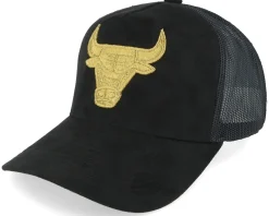 Trucker-Mitchell & Ness Chicago Bulls Suede Trucker - Black