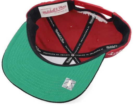 Snapback-Mitchell & Ness Chicago Bulls Sueduroy Cord Red/Black Snapback -