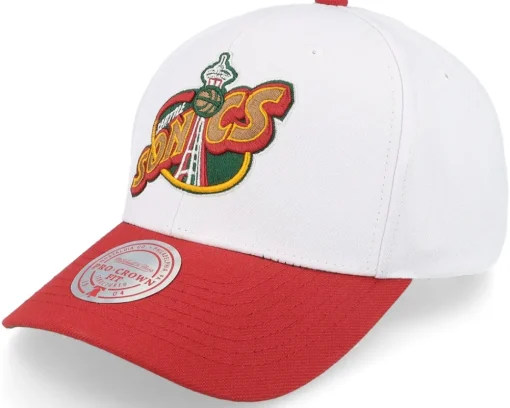 Adjustable-Mitchell & Ness Chicago Bulls Team 2 Tone 2.0 Pro /Red Adjustable - White