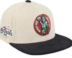 Fitted-Mitchell & Ness Chicago Bulls Team Cord Off White/Black Fitted - Beige
