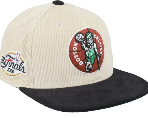 Fitted-Mitchell & Ness Chicago Bulls Team Cord Off White/Black Fitted - Beige