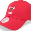 Dad Cap-Mitchell & Ness Chicago Bulls Team Ground 2.0 Red Dad Cap -