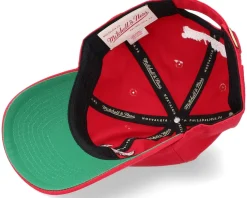 Dad Cap-Mitchell & Ness Chicago Bulls Team Ground 2.0 Red Dad Cap -