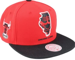 Best Mitchell & Ness Chicago Bulls Team Insider Red/Black Snapback -