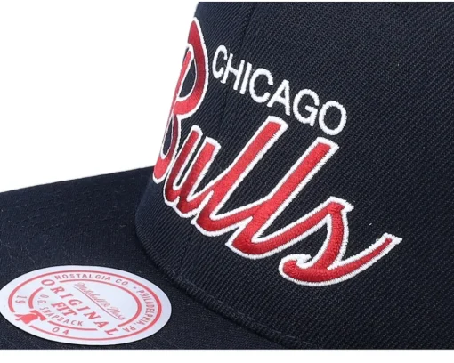 Snapback-Mitchell & Ness Chicago Bulls Team Script 2.0 Snapback - Black