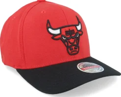 Adjustable-Mitchell & Ness Chicago Bulls Wool 2 Tone Stretch Red/Black Adjustable -