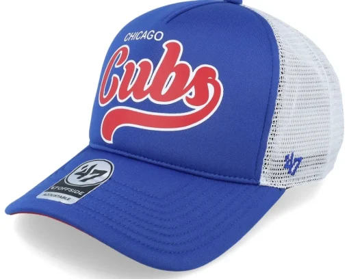 Trucker-47 Brand Chicago Cubs Foam Script Offside Royal Trucker - Blue