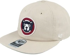 Best 47 Brand Chicago Cubs Wayback Captain Khaki Snapback - Beige