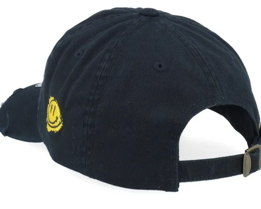 Discount Lucid Smile Chichago 3d Script Destroyed Black Dad Cap -