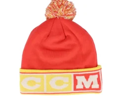 Hot CCM China Flag Knit Team Red Pom -