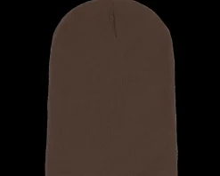 Long Beanies-Beechfield Chocolate Long Blank Beanie -