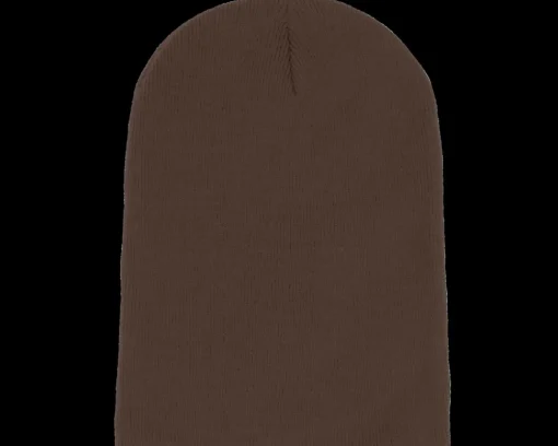 Long Beanies-Beechfield Chocolate Long Blank Beanie -