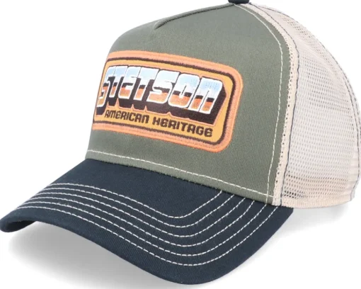 Trucker-Stetson Chrome Olive Trucker -