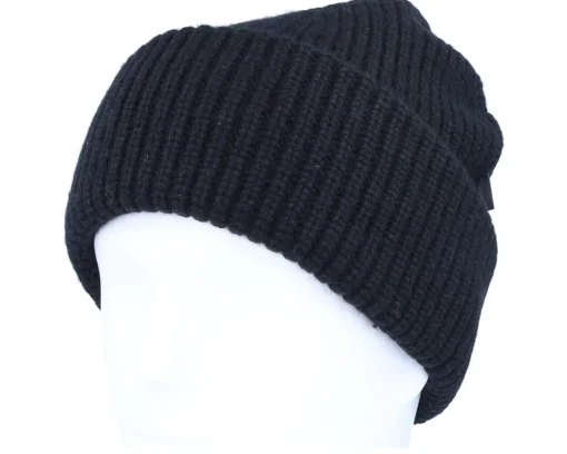 Cuff Beanies-Resteröds Chunky Beanie Black Cuff -