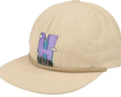 Clearance HUF City H Corduroy Natural Snapback -