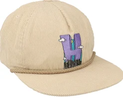 Clearance HUF City H Corduroy Natural Snapback -