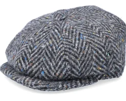 Online City Sport Sixpence Black/Grey Flat Cap -