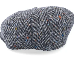Online City Sport Sixpence Black/Grey Flat Cap -