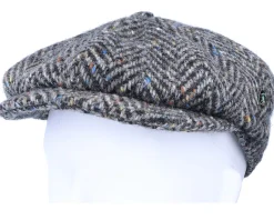 Online City Sport Sixpence Black/Grey Flat Cap -