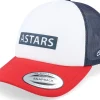 Clearance Alpinestars Clarified Foam Hat White/Navy/Red Trucker -