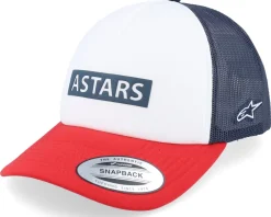 Clearance Alpinestars Clarified Foam Hat White/Navy/Red Trucker -
