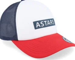 Clearance Alpinestars Clarified Foam Hat White/Navy/Red Trucker -