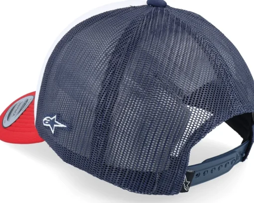 Clearance Alpinestars Clarified Foam Hat White/Navy/Red Trucker -