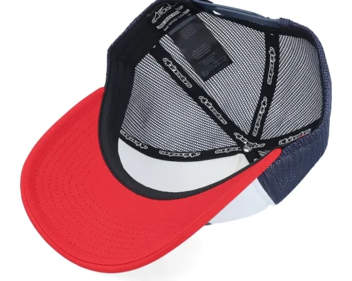 Clearance Alpinestars Clarified Foam Hat White/Navy/Red Trucker -