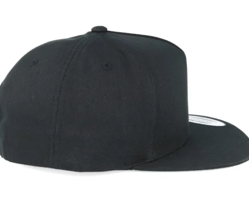Snapback | Blanks-Yupoong Classic 5 Panel Black Snapback -