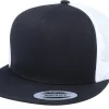 Trucker | Blanks-Yupoong Classic Black/White A-Frame Trucker Snapback -