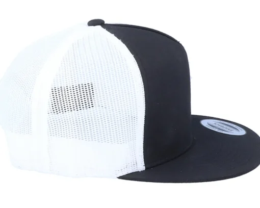 Trucker | Blanks-Yupoong Classic Black/White A-Frame Trucker Snapback -