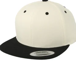 Outlet Yupoong Classic Natural/ Snapback - Black