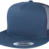 Trucker-Yupoong Classic Navy A-Frame Trucker Snapback -