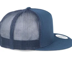 Trucker-Yupoong Classic Navy A-Frame Trucker Snapback -