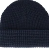 Knitted Beanies-Beechfield Classic Waffle Knit Navy Cuff - Blue