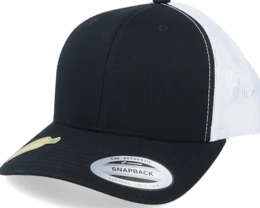 Blanks-Yupoong Classics Recycled Mesh Black/White Trucker -